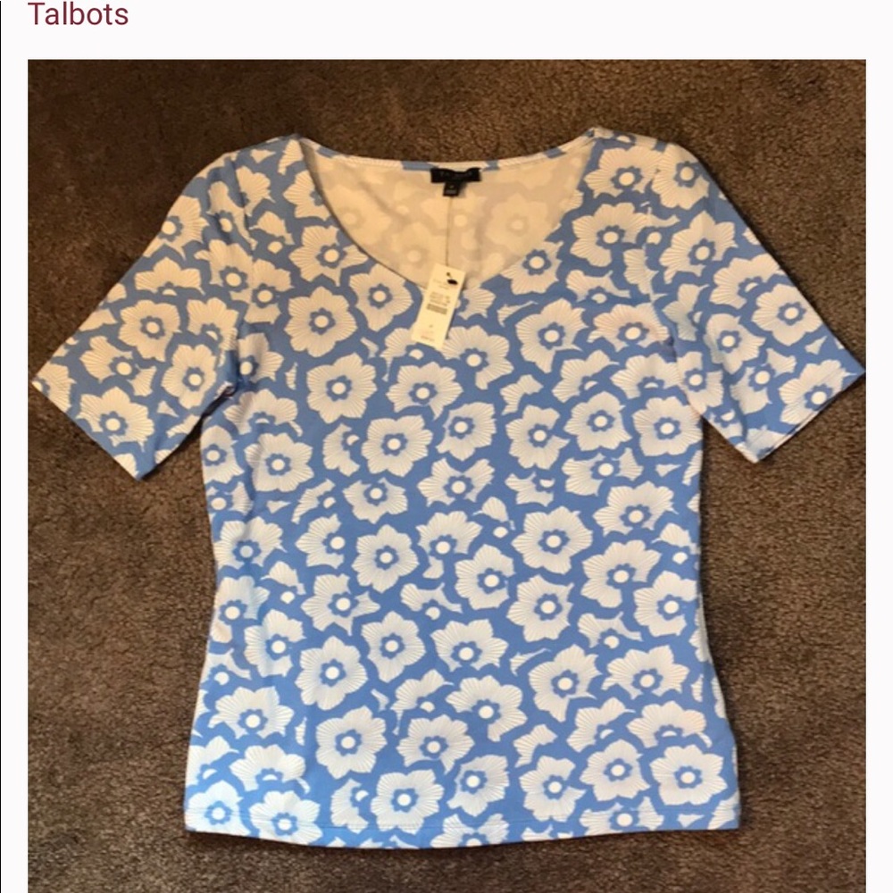 Talbots petite floral top!